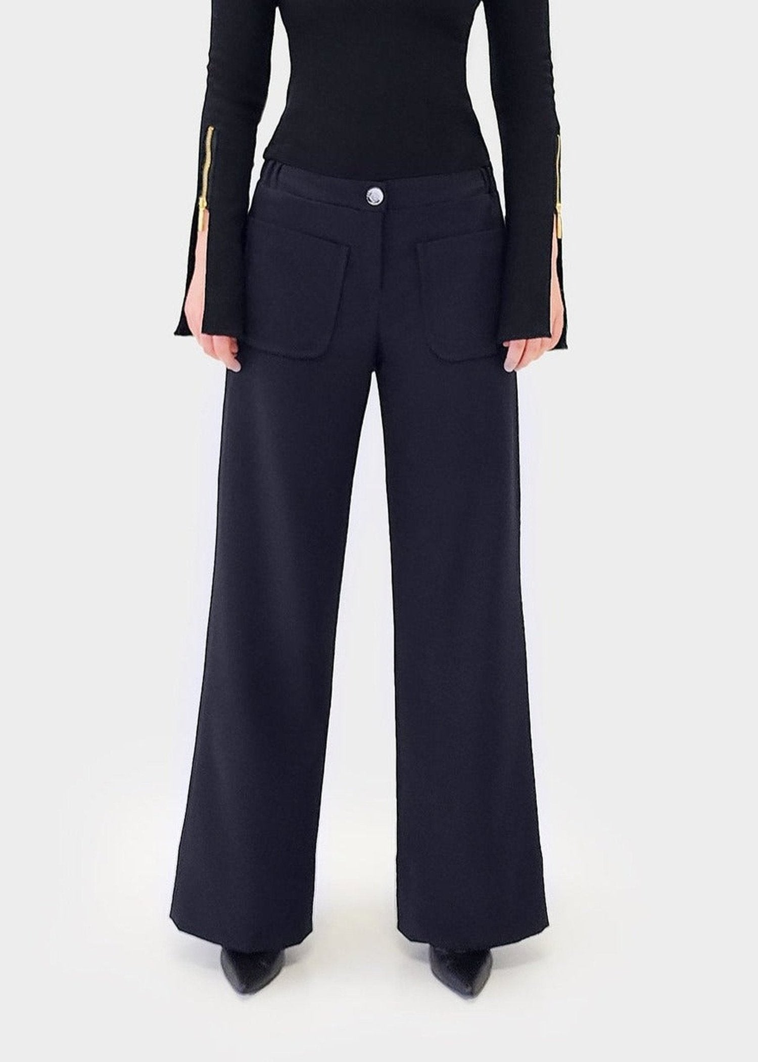 Liz Patch Pockets Straight Fit Trousers