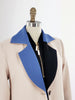 Colorplay Two-Tone Lapel Coat