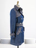 Bi color Denim Trench Coat