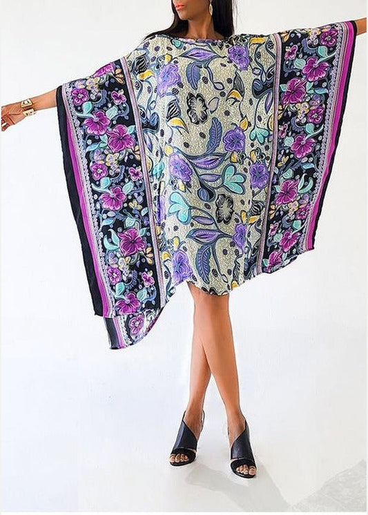 Burnout Silk Paisley Caftan