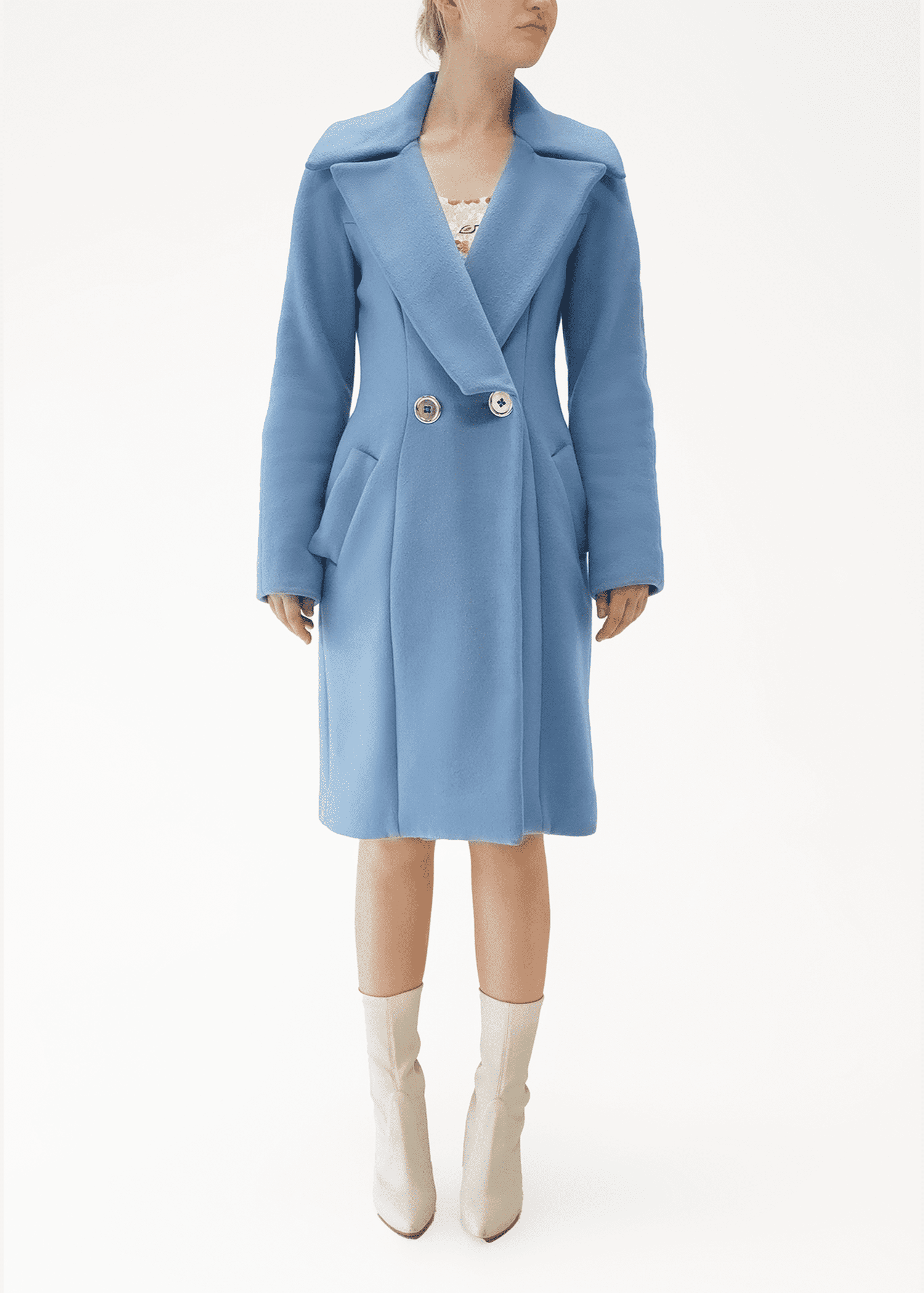 KATE DOUBLE BREASTED WOOL CASHMERE COAT